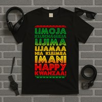 Kwanzaa Holiday Principles Traditional Colors T-Shirt
