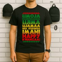 Kwanzaa Holiday Principles Traditional Colors T-Shirt