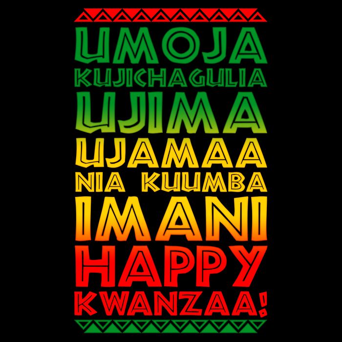 Kwanzaa Holiday Principles Traditional Colors T-Shirt