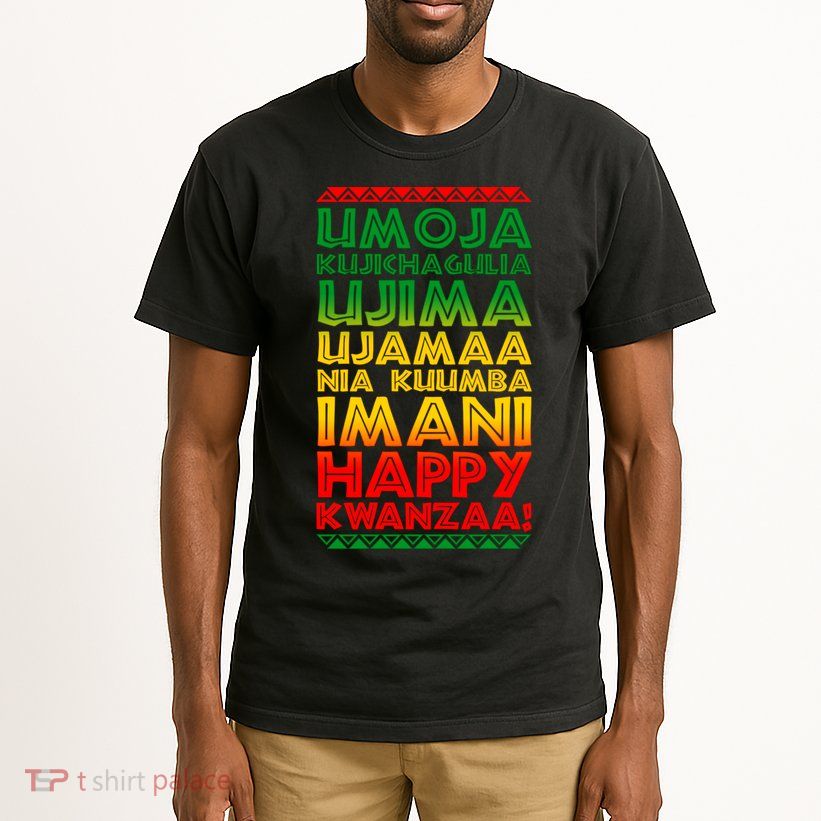 Kwanzaa Holiday Principles Traditional Colors Tall T-Shirt