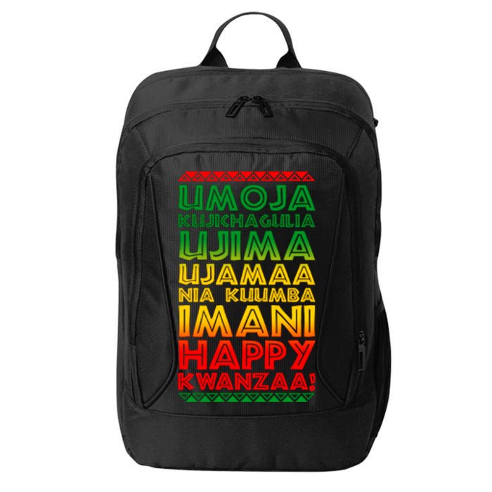 Kwanzaa Holiday Principles Traditional Colors City Backpack