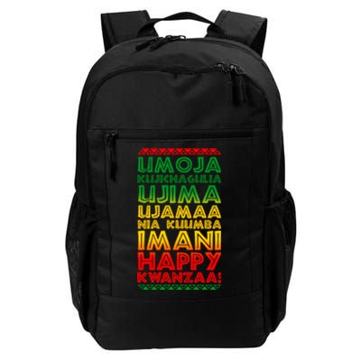 Kwanzaa Holiday Principles Traditional Colors Daily Commute Backpack