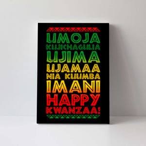 Kwanzaa Holiday Principles Traditional Colors Canvas