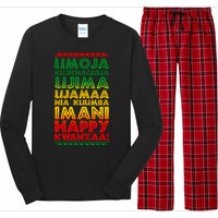 Kwanzaa Holiday Principles Traditional Colors Long Sleeve Pajama Set