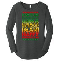 Kwanzaa Holiday Principles Traditional Colors Women's Perfect Tri Tunic Long Sleeve Shirt