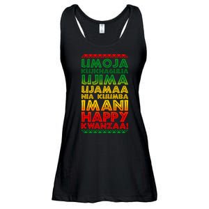 Kwanzaa Holiday Principles Traditional Colors Ladies Essential Flowy Tank