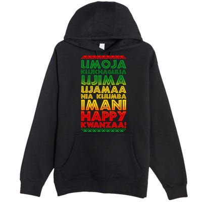 Kwanzaa Holiday Principles Traditional Colors Premium Pullover Hoodie