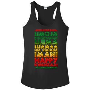 Kwanzaa Holiday Principles Traditional Colors Ladies PosiCharge Competitor Racerback Tank