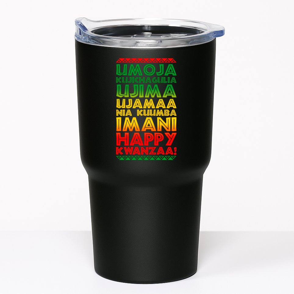 Kwanzaa Holiday Principles Traditional Colors Tumbler