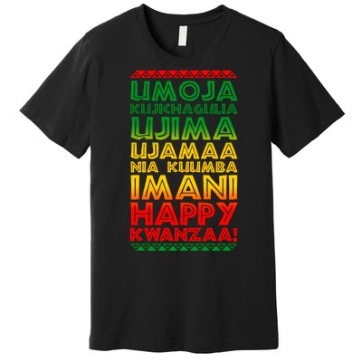 Kwanzaa Holiday Principles Traditional Colors Premium T-Shirt