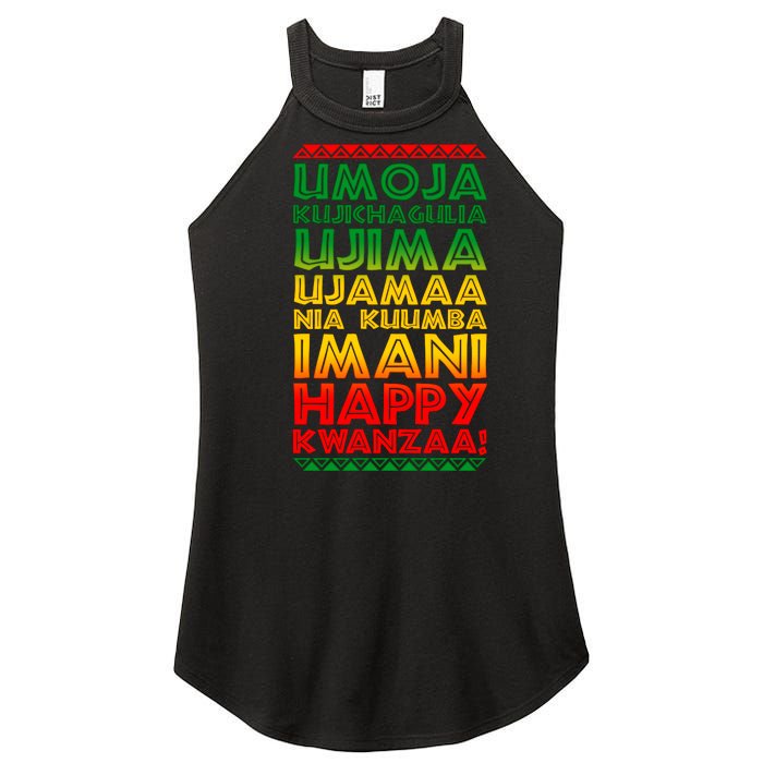 Kwanzaa Holiday Principles Traditional Colors Women's Perfect Tri Rocker Tank