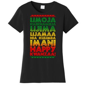 Kwanzaa Holiday Principles Traditional Colors Women's T-Shirt