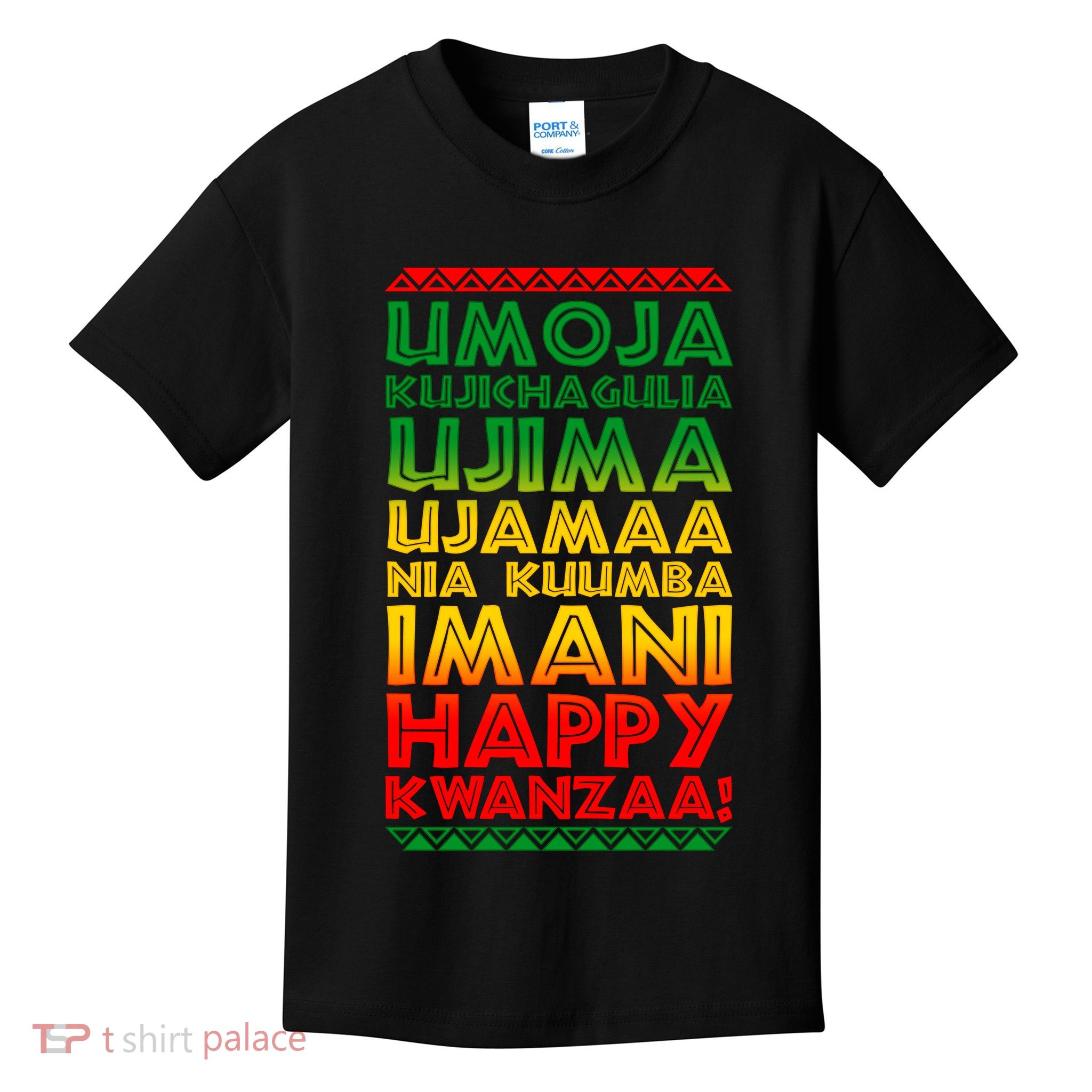 Kwanzaa Holiday Principles Traditional Colors Kids T-Shirt