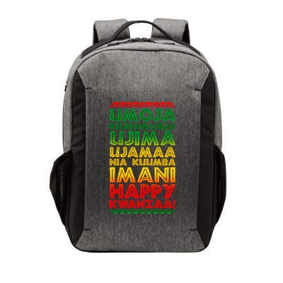 Kwanzaa Holiday Principles Traditional Colors Vector Backpack