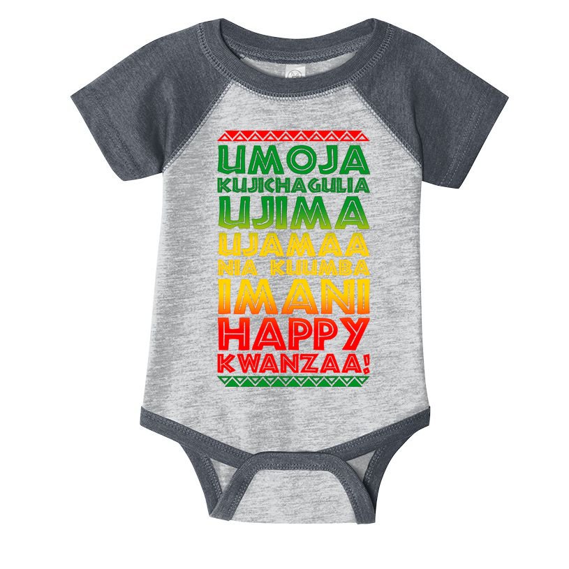 Kwanzaa Holiday Principles Traditional Colors Infant Baby Jersey Bodysuit