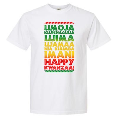 Kwanzaa Holiday Principles Traditional Colors Garment-Dyed Heavyweight T-Shirt