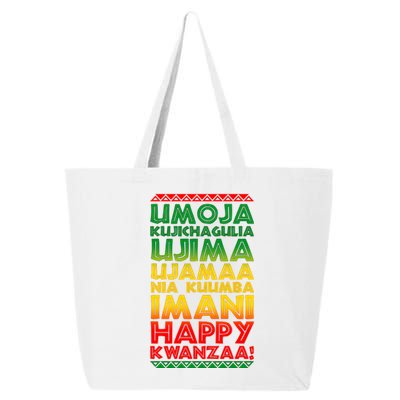 Kwanzaa Holiday Principles Traditional Colors 25L Jumbo Tote