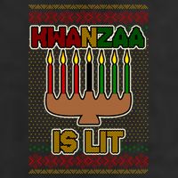 Kwanzaa is Lit Kinara Candles Ugly Kwanzaa Sweater Cool Comfort Performance Bucket Hat