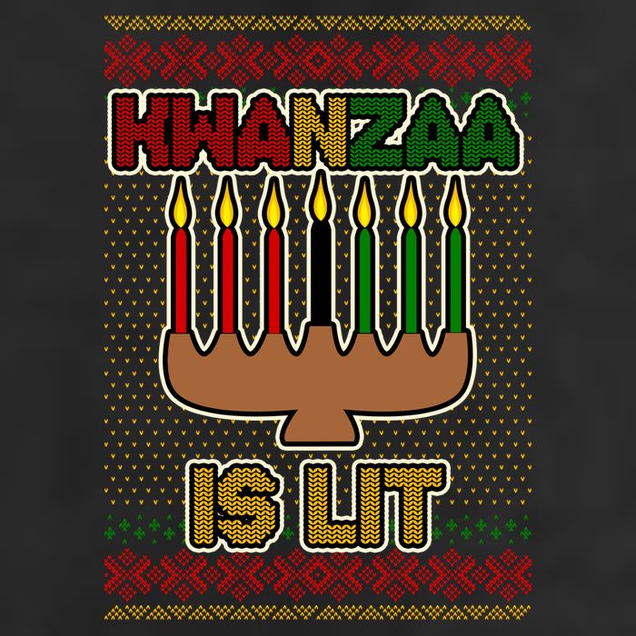 Kwanzaa is Lit Kinara Candles Ugly Kwanzaa Sweater Cool Comfort Performance Bucket Hat