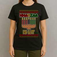 Kwanzaa is Lit Kinara Candles Ugly Kwanzaa Sweater T-Shirt