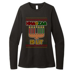 Kwanzaa is Lit Kinara Candles Ugly Kwanzaa Sweater Womens CVC Long Sleeve Shirt