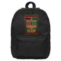 Kwanzaa is Lit Kinara Candles Ugly Kwanzaa Sweater 16 in Basic Backpack