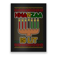 Kwanzaa is Lit Kinara Candles Ugly Kwanzaa Sweater Poster