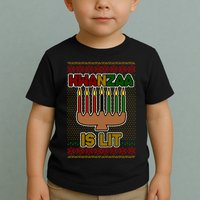 Kwanzaa is Lit Kinara Candles Ugly Kwanzaa Sweater Toddler T-Shirt