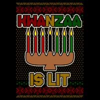 Kwanzaa is Lit Kinara Candles Ugly Kwanzaa Sweater Toddler T-Shirt