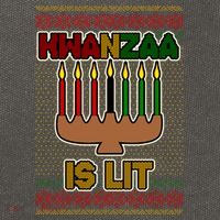 Kwanzaa is Lit Kinara Candles Ugly Kwanzaa Sweater Cotton Canvas Backpack