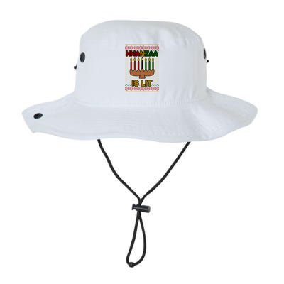 Kwanzaa is Lit Kinara Candles Ugly Kwanzaa Sweater Legacy Cool Fit Booney Bucket Hat