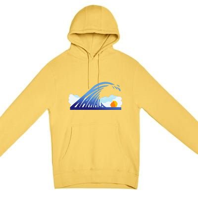 Kamala Wave Blue Wave Over Trump Premium Pullover Hoodie