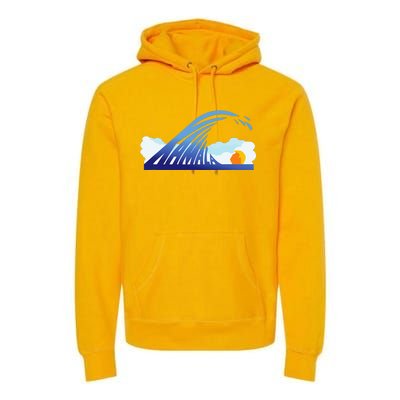 Kamala Wave Blue Wave Over Trump Premium Hoodie