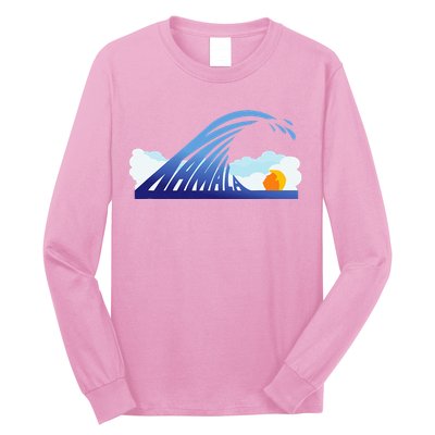 Kamala Wave Blue Wave Over Trump Long Sleeve Shirt