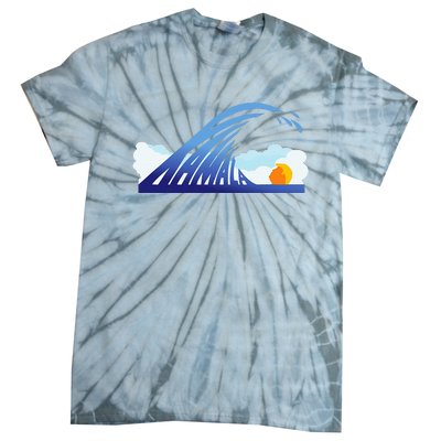 Kamala Wave Blue Wave Over Trump Tie-Dye T-Shirt