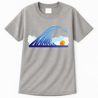 Kamala Wave Blue Wave Over Trump Tall T-Shirt