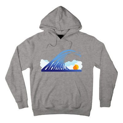 Kamala Wave Blue Wave Over Trump Tall Hoodie