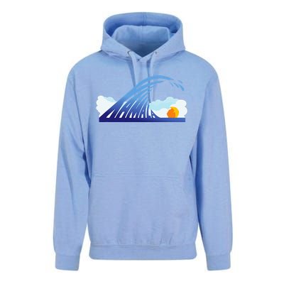 Kamala Wave Blue Wave Over Trump Unisex Surf Hoodie