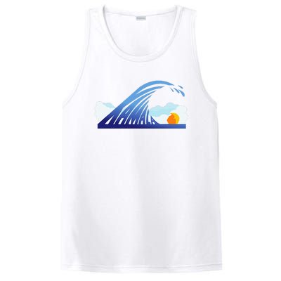 Kamala Wave Blue Wave Over Trump PosiCharge Competitor Tank