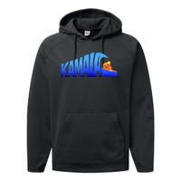 Kamala Wave Blue Wave Over Trump Performance Fleece Hoodie