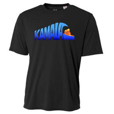 Kamala Wave Blue Wave Over Trump Cooling Performance Crew T-Shirt