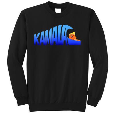 Kamala Wave Blue Wave Over Trump Sweatshirt