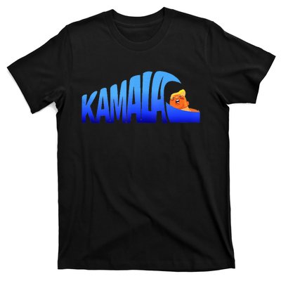 Kamala Wave Blue Wave Over Trump T-Shirt