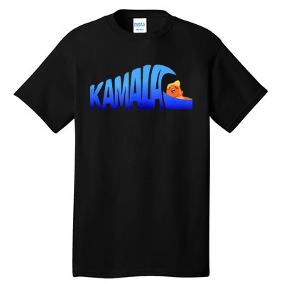 Kamala Wave Blue Wave Over Trump Tall T-Shirt