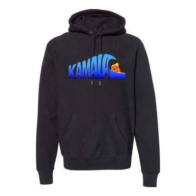 Kamala Wave Blue Wave Over Trump Premium Hoodie