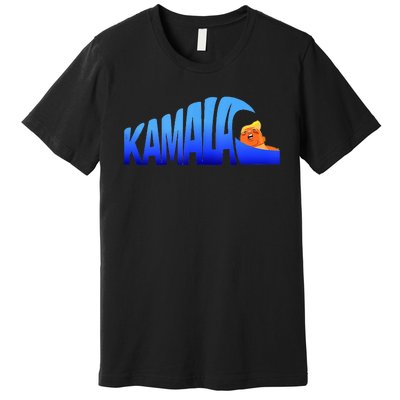 Kamala Wave Blue Wave Over Trump Premium T-Shirt