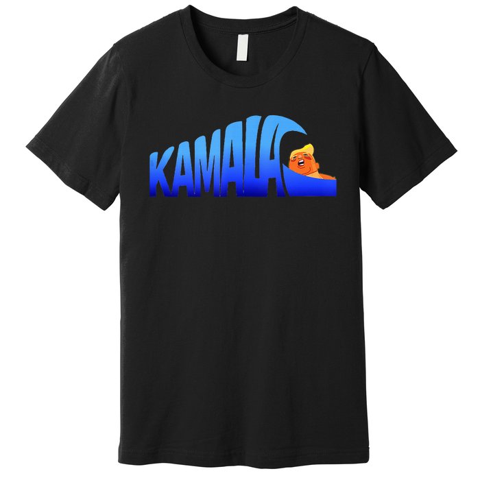 Kamala Wave Blue Wave Over Trump Premium T-Shirt