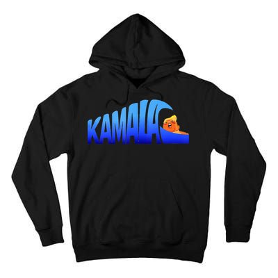 Kamala Wave Blue Wave Over Trump Tall Hoodie