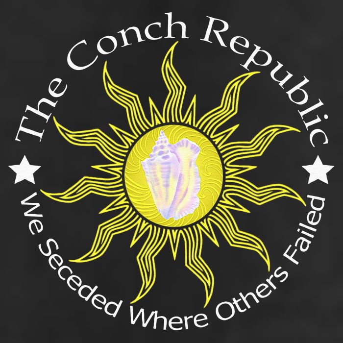 Key West Conch Republic Flag We Seceded Where Others Failed Garment-Dyed Fleece Hoodie
