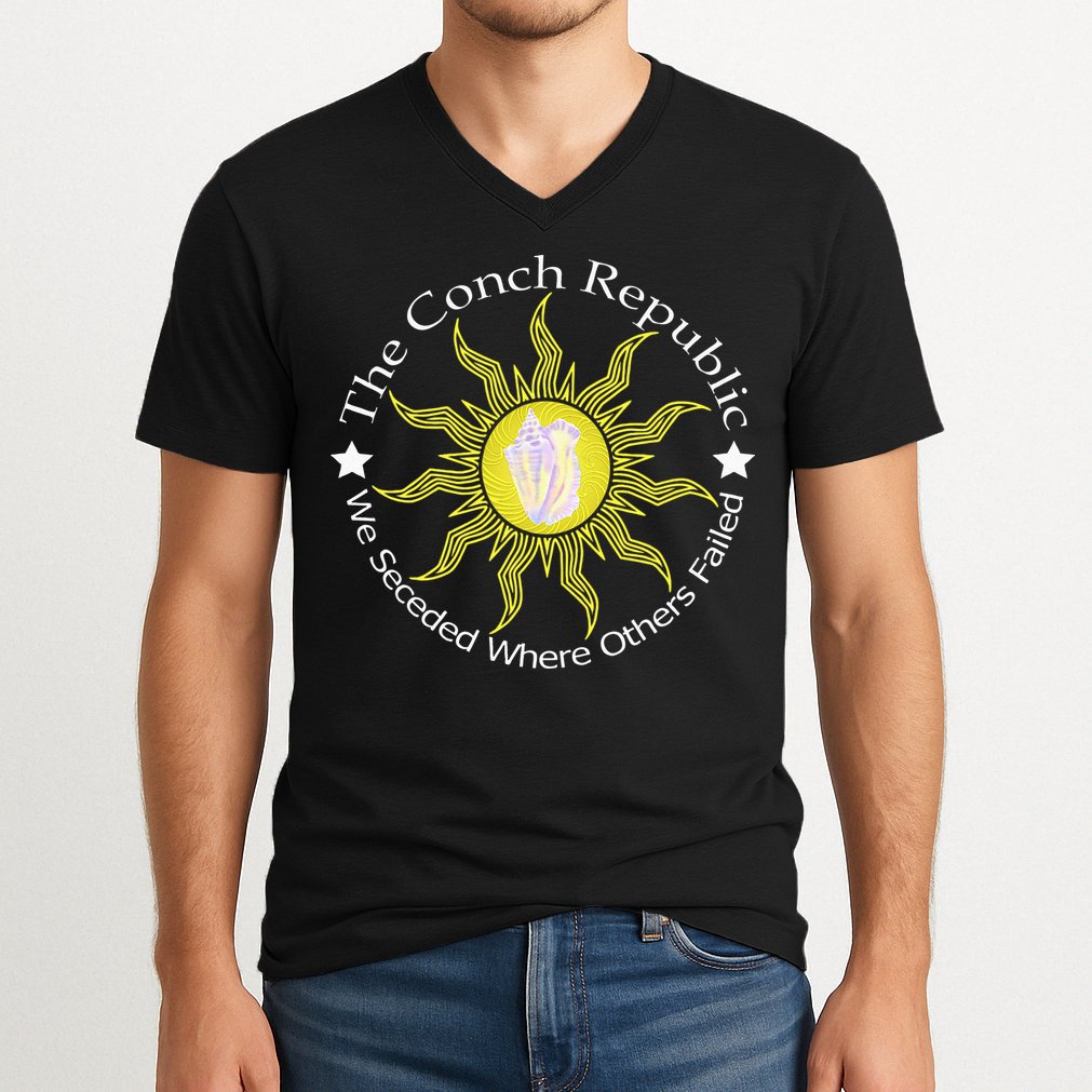 Key West Conch Republic Flag We Seceded Where Others Failed V-Neck T-Shirt